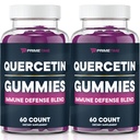 Primetime Sports Quercetin + Ψευδάργυρος + Βιταμίνη C 1000mg Gummies Συμπληρώματα με Elderberry, Flavonoid Βιταμίνη για παιδιά Ενήλικες Ανοσία, Ανοσοποιητική υποστήριξη Gummy Booster Vegan (2 Pack) 60 Count (Pack of 2)