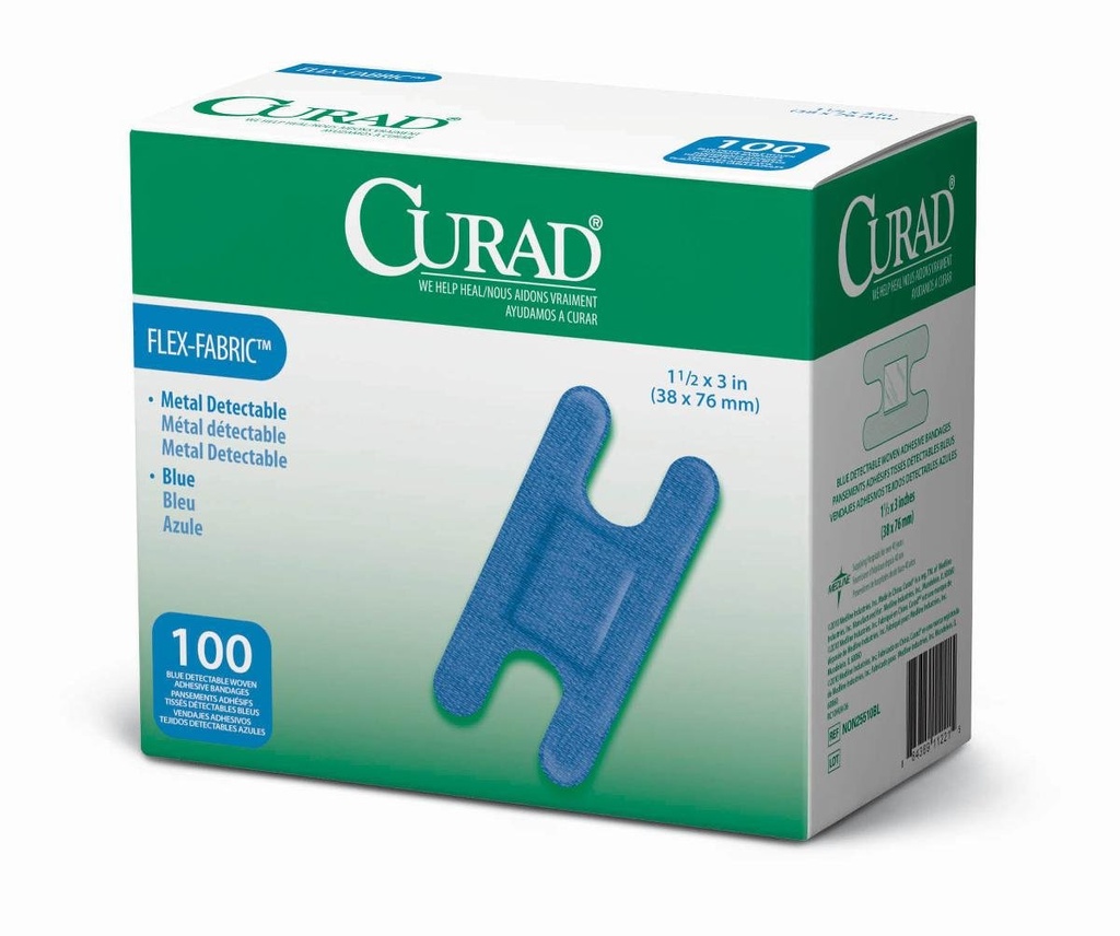 Καράφα Curad Knuckle, υφασμένη μπλε ζώνη ανίχνευσης, 100 count
