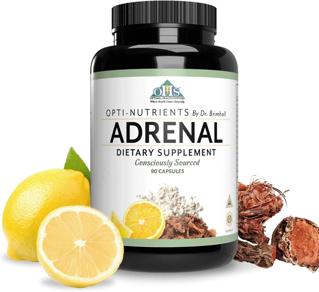 Optimal Sağlık Sistemleri Opti-Adrenal | Adrenal Geri Döndü | Adrenal Toz, Glandular, Rhodiola Root & 10+ Key Nutrients | 90 Capsules...
