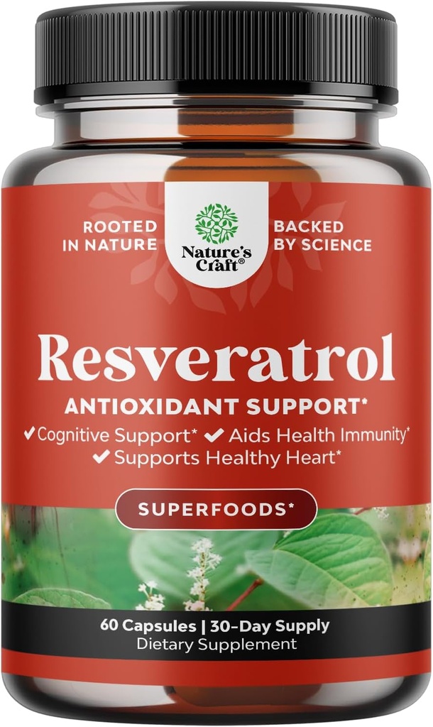 Youthful Trans Resveratrol Supplement - Resveratrol Capsules with AMPK Activator for Cellular Health & Vitality - AMPK Metabolic Activator for Metabolism Boost & Cellular Verimliliği - 60 Sayı