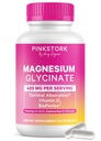 Pink Stork D Vitamini ile Magnezyum Glycinate - Kadınlar için Organik Calm, Mood ve Sleep - Kadınlar için Hormon Dengesi - 60 Capsules, 1 Ay Supply
