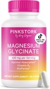 Pink Stork D Vitamini ile Magnezyum Glycinate - Kadınlar için Organik Calm, Mood ve Sleep - Kadınlar için Hormon Dengesi - 60 Capsules, 1 Ay Supply