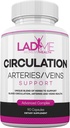 LadyMe Circulation and Vein Support Helps Reduce Discomfort in Legs and Supports Health Cardiovascular Functions with Butchers Broom, Diosmin, Hawthorns 3Months Supply for Women 90 Capsules