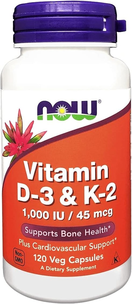 Şimdi Gıdalar D-3 & K-2 - 120 Veg Capsules