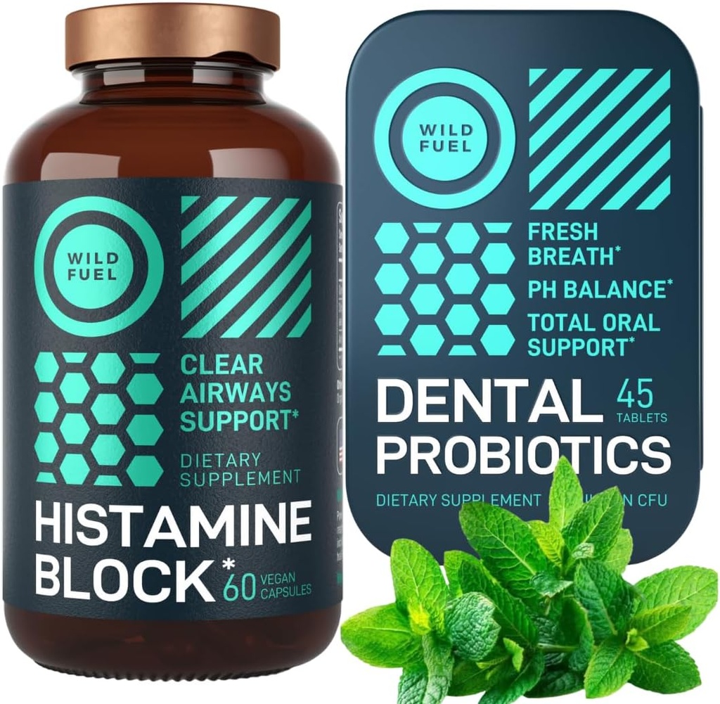 WILD FUEL Diş Probiyotikleri Mint ve Histamine Bloker Antioksit ve Oral Sağlık Paketi