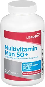 Lider Erkeklerin 50+ Çokvitamin Tabletleri 200 Ct. Erkekler için Günlük Sağlık
