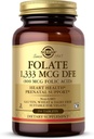 Solgar Folate 1,333 mcg DFE (Folic Acid 800 mcg) - 250 Tablet - Prenatal Destek - Non-GMO, Vegan, Gluten Free, Dairy Free, Kosher - 250 Hizmet