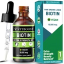 Ekstra Kuvvet 10.000 Telefon Biyotin Sıvı Ölçeği Organik Berry Flavor ile Geri Döndü | 60 Hizmet | Vegan Formula Destek Saç Büyümesi, Güçlü Nails, Sağlıklı Skin | NO Yapay Öngörücüler