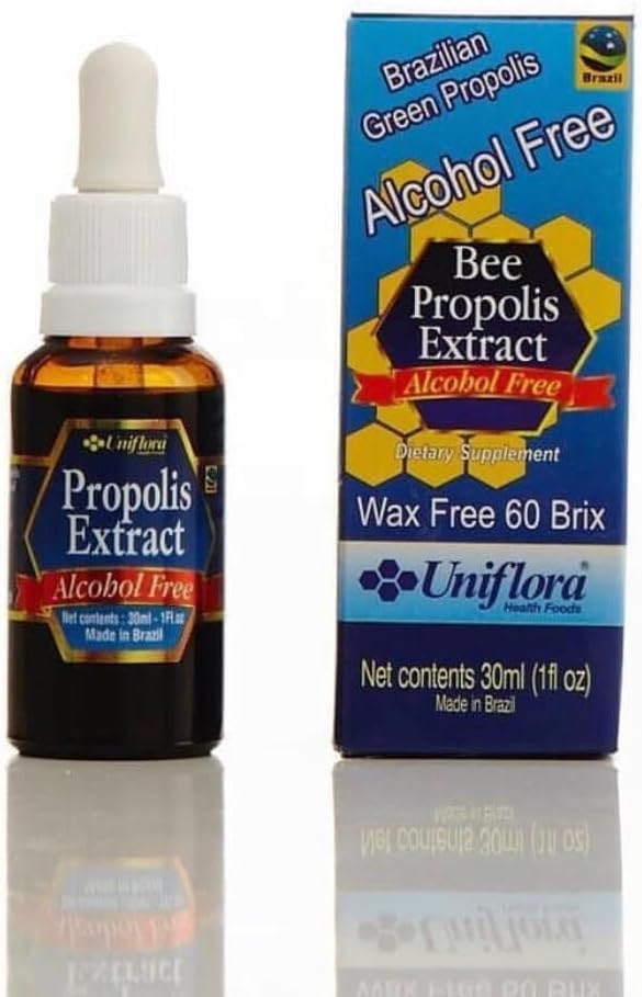 Uniflora Brazilian Green Bee Propolis – 60 Brix – Υγρό εκχύλισμα χωρίς αλκοόλ – Μπουκάλια 30ml (πακέτο των 6)