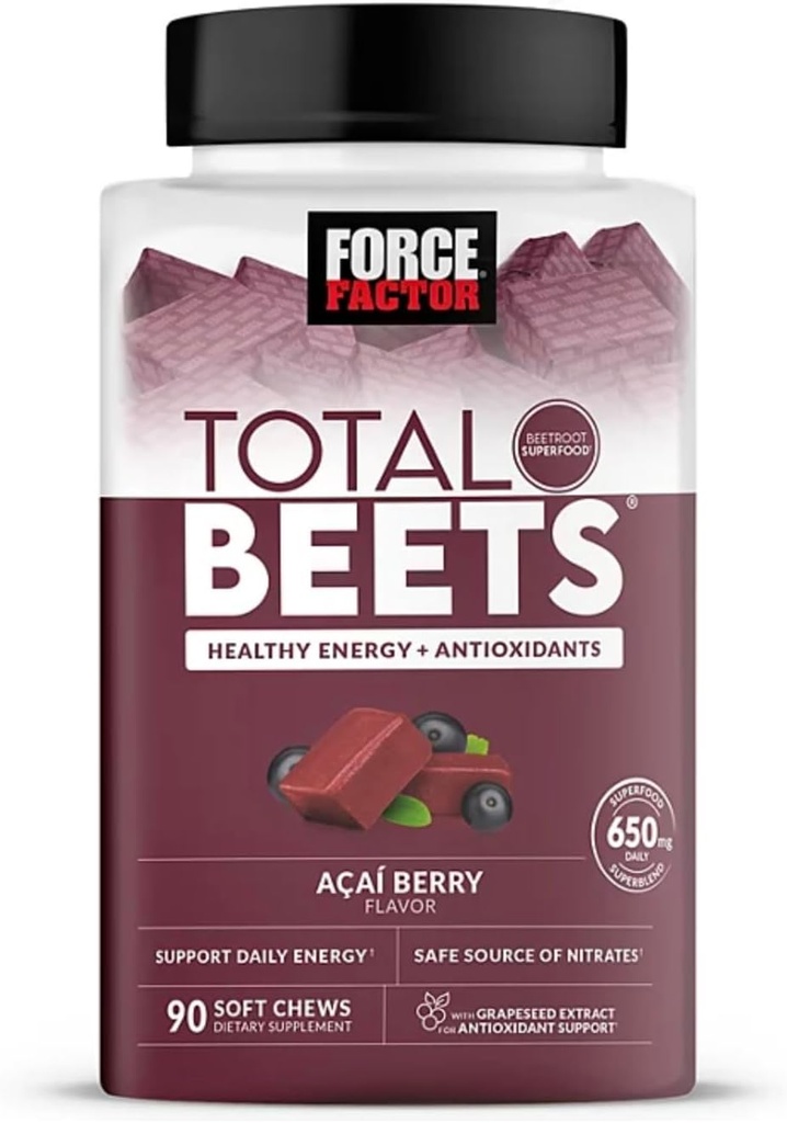 Bling Pire Faktörü Total Beets, Health Supplement, Beet Root Superfood Soft Chews, Acai Berry (90 ct.)