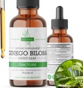 Ginkgo Biloba Sıvı 2 Fl Oz, Beyin Fonksiyonu ve Hafıza Desteği için Supplements, Alkol Free, Vegan - 2 Fl Oz
