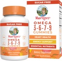 MaryRuth Organics Vegan Omega 3 6 7 9 Gummies | 4 Ay Supply | Omega 3 Supplement with Flaxseed Oil | Omega 3 Gummies | No Fish Taste | Non-GMO | 120 Count