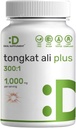 Tongkat Ali, Horny Goat ile 300:1,100 mg - Endonezya Longjack Eurycoma Longifolia Root - Ekstra Güçlü Enerji Enerji İçin Enerji İçin Diyet Eksi