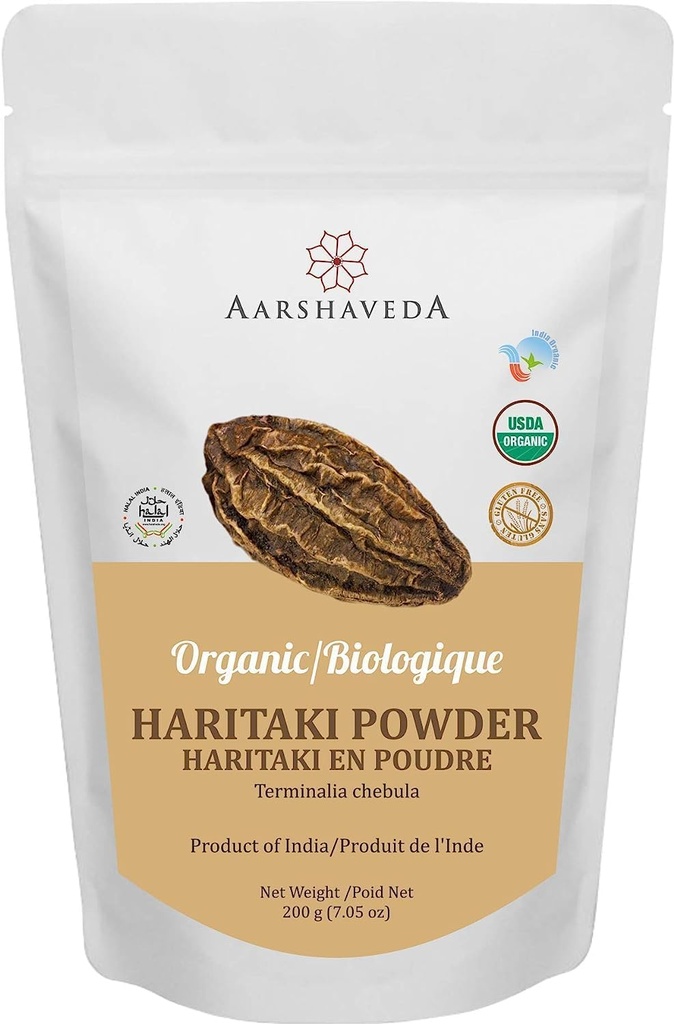 SS Ayurvedic Haritaki Toz | Churna | Organik | Doğal Harde Toz | AB Organik | 200 Gm