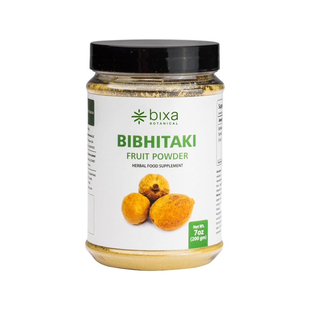 Bixa BOTANICAL Bibhitaki Toz | Terminalia Belerica | Baheda  Ay Ayurvedic Herbal Supplement | 200 Grams / 7 OZ | Gluten Free, Non-GMO, Steam Tedavi Edildi, Vegan,% 100 Pure