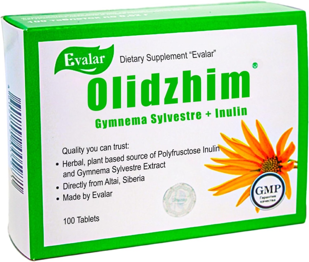 Evalar Gymnema Sylvestre Inulin Olidzhim Herb 100 Tabs Altai Sibirya