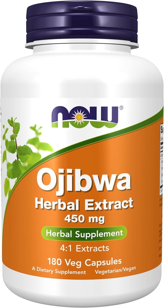 Şimdi Tamamlar, Ojibwa Herbal Türlü 450 mg, Tempd Mix , Alkol-fFree, 4:1 Herbal Türleri, 180 Veg Capsules