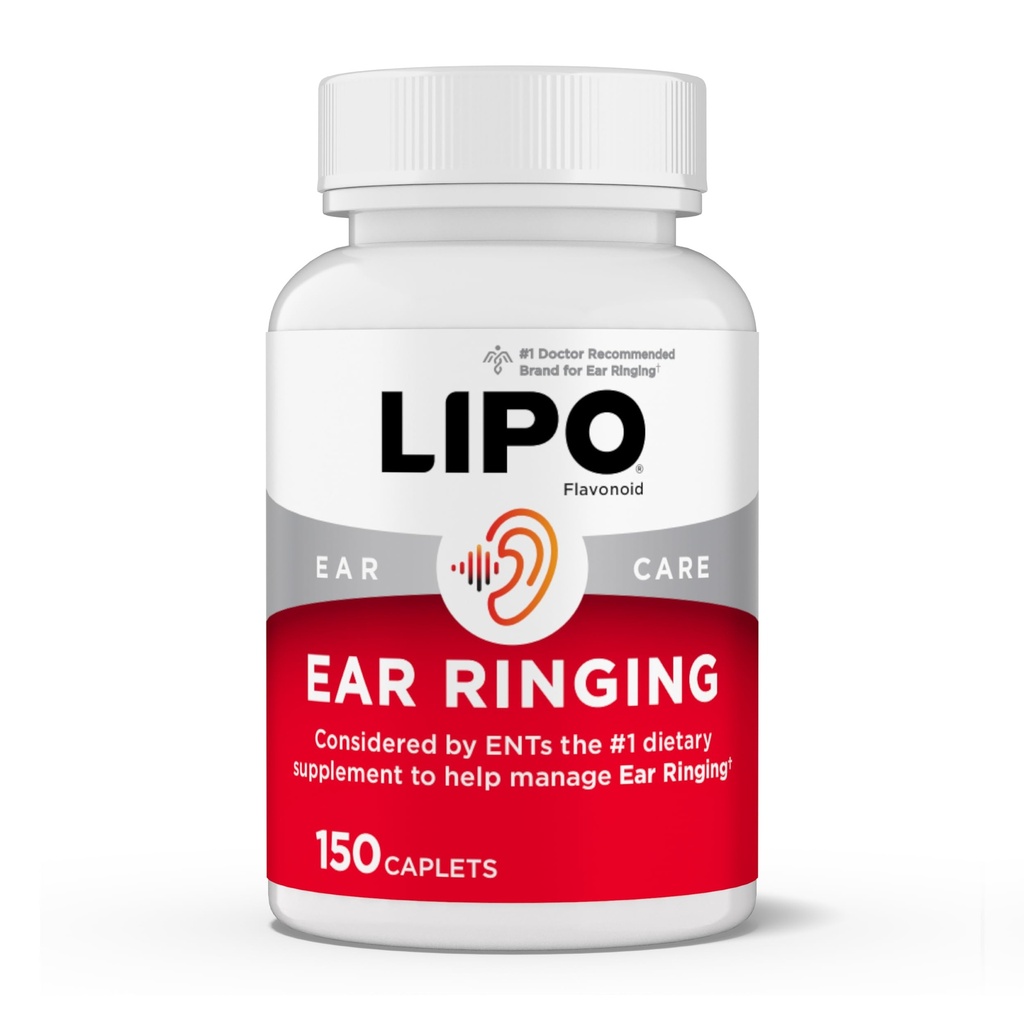 Lipo-Flavonoid Plus Εμβοές Ανακούφιση - Doctor-Recommended for Ringing Ears - Clinically-Proven Lemon Bioflavonoid Complex with Vitamins C, B1, B2, B6, B12, & Calcium - 150 Caplets