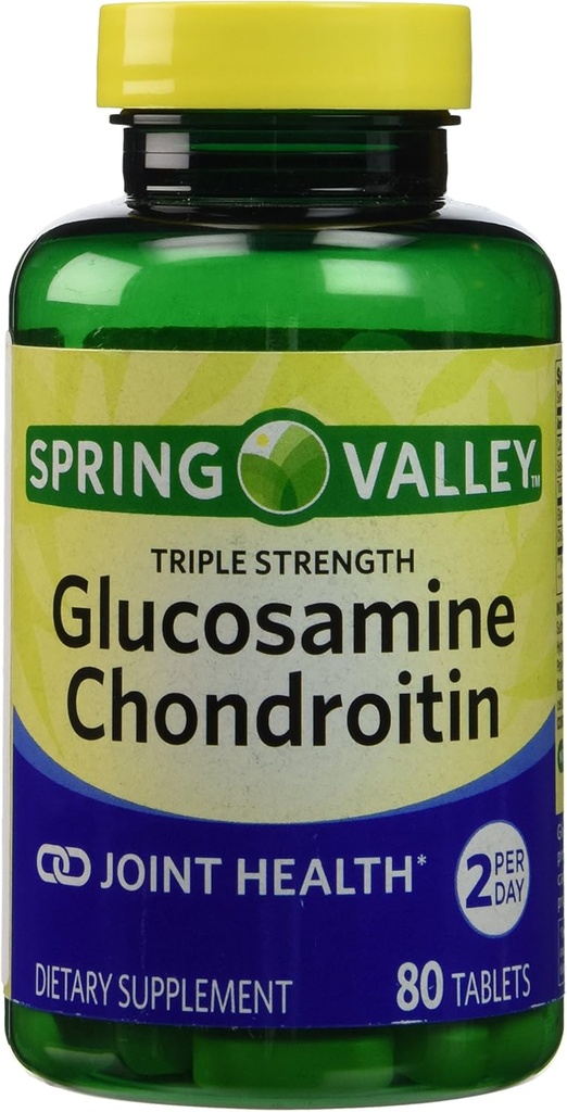 Spring Valley - Glucosamine Chondroitin, Triple Strength, 80 Tablet