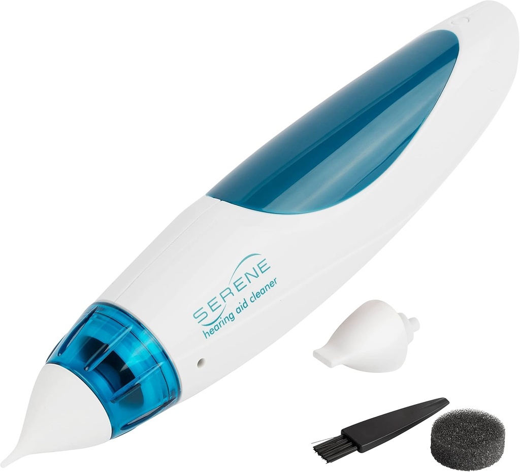 Serene Innovations Hear Aid Temizlik Kit for Earwax Removal – İşitme Yardımı Temiz İşitme Yardımı Tubes, Earbuds, in-Ear Monitors, & More – Ear Wax Suction Vakumlu Yıkaması – İşitme Yardımı Güvenli Runs on 4 AA Pilleri