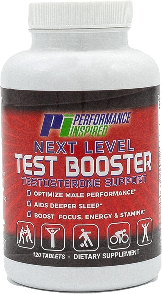 ΕΠΙΔΟΣΕΙΣ INSPIRED Next Level Test Booster – Testosterone Support – Ashwagandha Root Extract – Ενέργεια, Stamina & Recovery – 120 Count