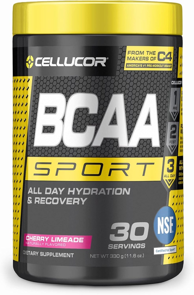 Cellucor BCAA Sport, BCAA Toz Sporu Hydration & Recovery, Cherry Limeade, 30 Hizmet