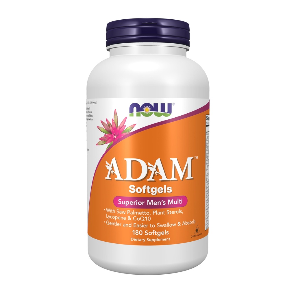 Şimdi Gıdalar Tamamlıyor, ADAMTM Men's Multivitamin with Saw Palmetto, Plant Sterols, Lycopene & CoQ10, 180 Softgels