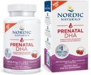 Nordic Naturals Prenatal DHA, Strawberry - 120 Soft Gels - 830 mg Omega-3 + 400 IU Vitamin D3 - Supports Brain Development in Babies During Pregnancy & Lactation - Non-GMO - 60 Servings