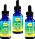 Sıvı D3 K2 MCT Oil 5000 IU - Vegan, No Taste, No Odor, Soy-Free, Gluten Free, Non-GMO, 1000 Immune System (3 Pack)