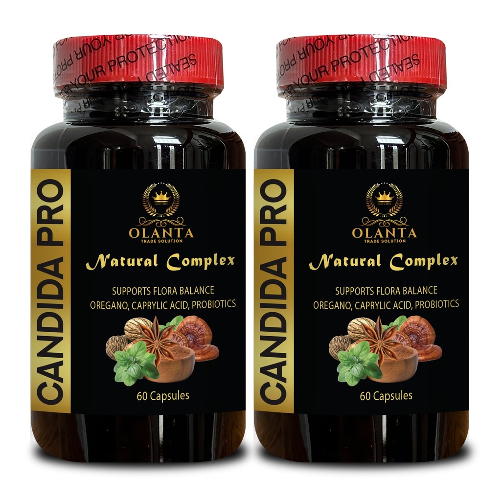 Candida Support Supplement - Digestive help Pills, Sağlıklı Intestinal Flora & Immune System Support with Digestive Enzymes - 2 Şişe 120 Capsules