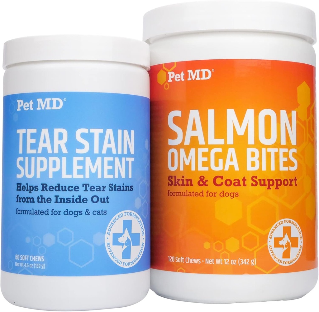Pet MD συμπλήρωμα δακρύων & κατοικίδιο MD σολομός Ωμέγα