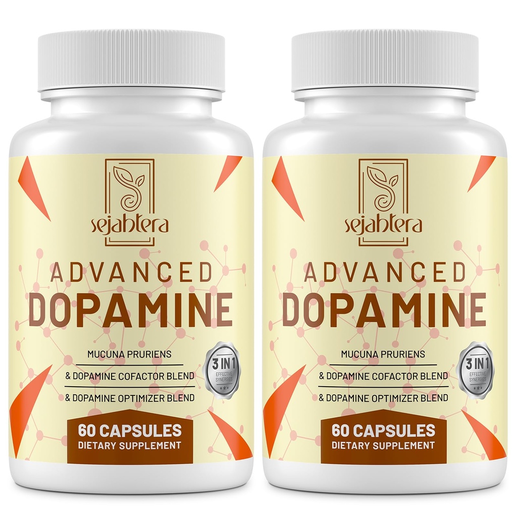 Dopamine Supplement-Mucuna Pruriens Tohum alıntı,Premium Vitaminler, Mineraller ve Doğal Bitki Ruh Drive, Clarity, Focus-120 Capsules