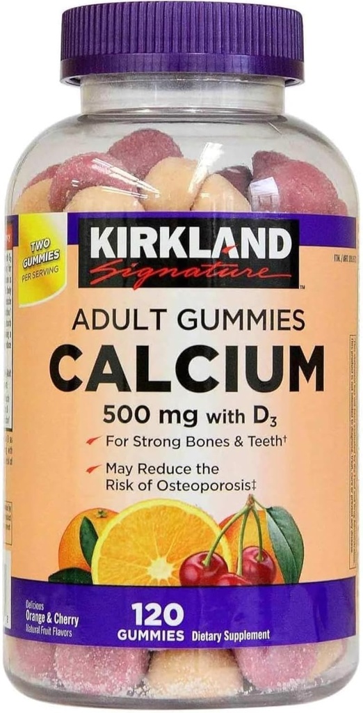 Kirkland, D3 Yetişkin Gummies, 120 ct x 1 Şişe