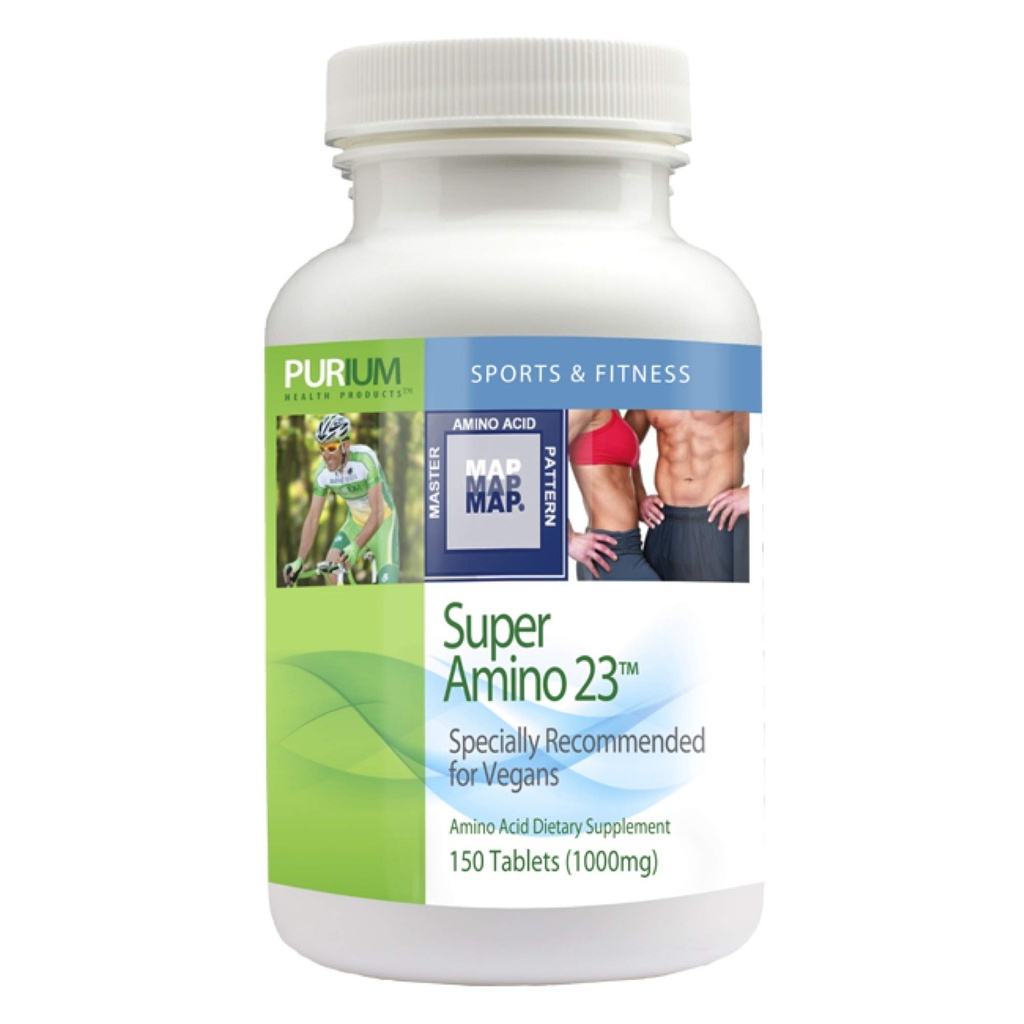 Purium SuperEnergy 23-150 Vegan Tabletler - BCAA & Essential Amino Asit Diyeter Supplement, Pre Workout, Recovery Aid, Kas - Gluten Free - 30 Hizmetler