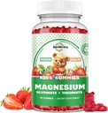 Magnezyum Kompleks Gummies- Calm Chewable Gummies for Kids & Yetişkinler- Magnezyum Glycinate Supplement-w/Omega-3, Vitamin B6, D3- Support Calm Stress Relief, Bones, Mood, Strawberry Flavor