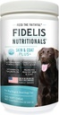 FIDELIS Skin & Coat Plus+ Dog Skin & Coat Supplement, Omega 3, Vitamin E, Salmon Oil for Dogs, Fatty Acids, Sağlıklı Skin, Shiny Coat, Adult, Big & Small, USA'da Yapıldı, Sebze Flavor, 120 Soft Chews