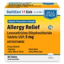SağlıkCareAisle Anti Anti Anti Allergy Relief - Levocet termine Dihidrchloride Tabletleri USP, 5 mg, 160 Tablet, Orijinal Reçeteli Güçlü Alerji İlaçları, 24 Saat Yardımı, 80 Kont (Pack of 2)