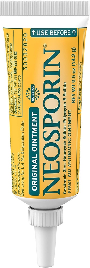 Neosporin Original First Aid Antibiyotik Ointment with Bacitracin çinko for Enfeksiyon Koruma, Yara Bakımı ve Scar Görünüm Minimizer for Minor Cuts, Boates and Burns,5 ozment