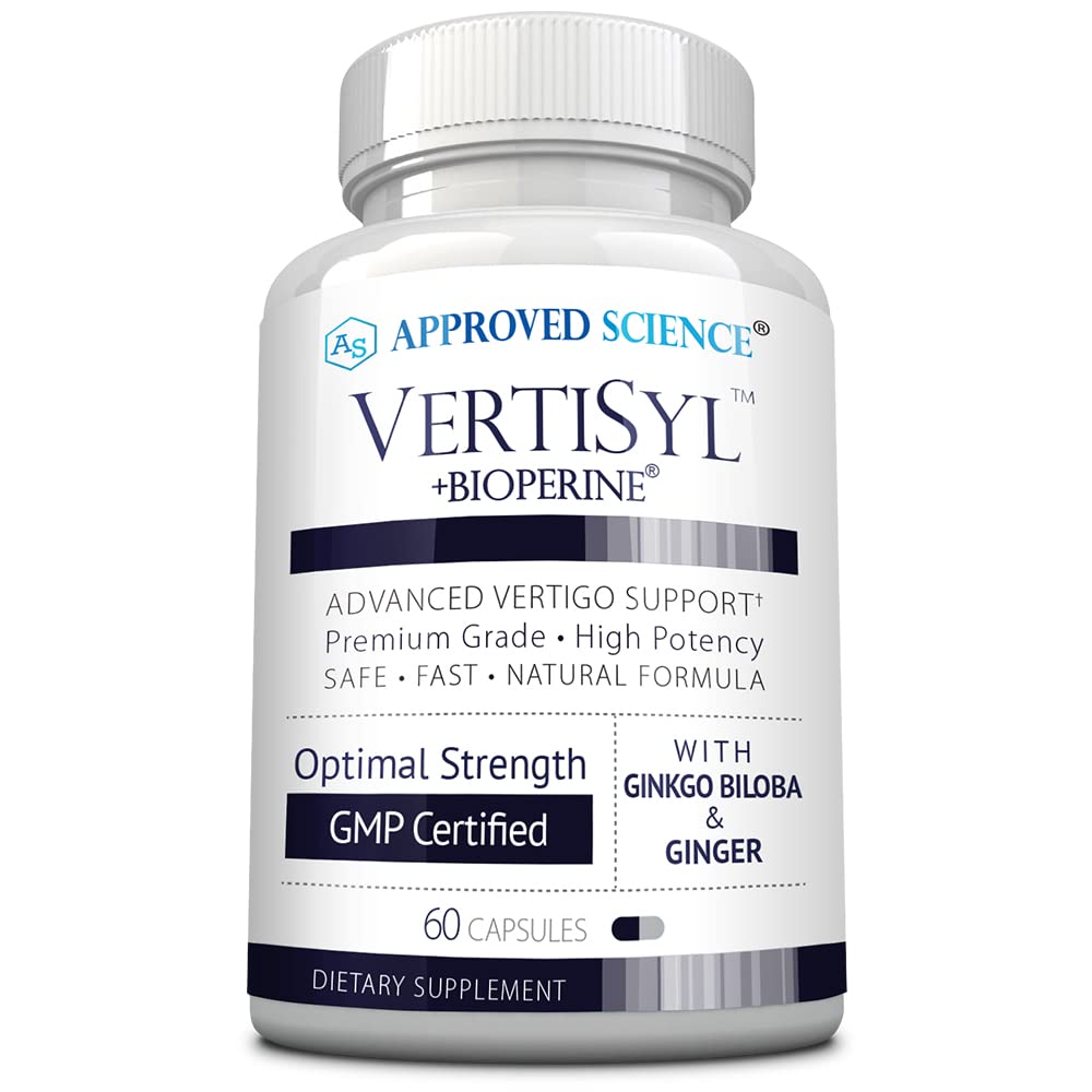 Εγκεκριμένη επιστήμη VertiSyl - Ginkgo Biloba, Ginger, Βιταμίνη D3, BioPerine - 30 κάψουλες - 1 μήνας προσφοράς