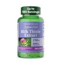 Puritan's Pride Milk Thistle 4:1 Concentration Extract 250 mg, Dietary Supplement for Traditional Liver Support, 6 Month Supply, 180 Count