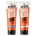 Vahşi Willies PROGRO Beard Shampoo and Durumer Kit - Forrec w/Caffeine & Biotin - Güçlendirme, Flake-Free, Moisturing Beard Wash and Durumer for Men, 2 x 5oz Tubes