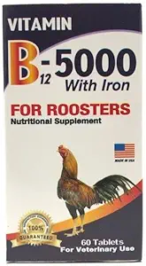 B12-5000 with Iron for Roosters 60 Tabs
