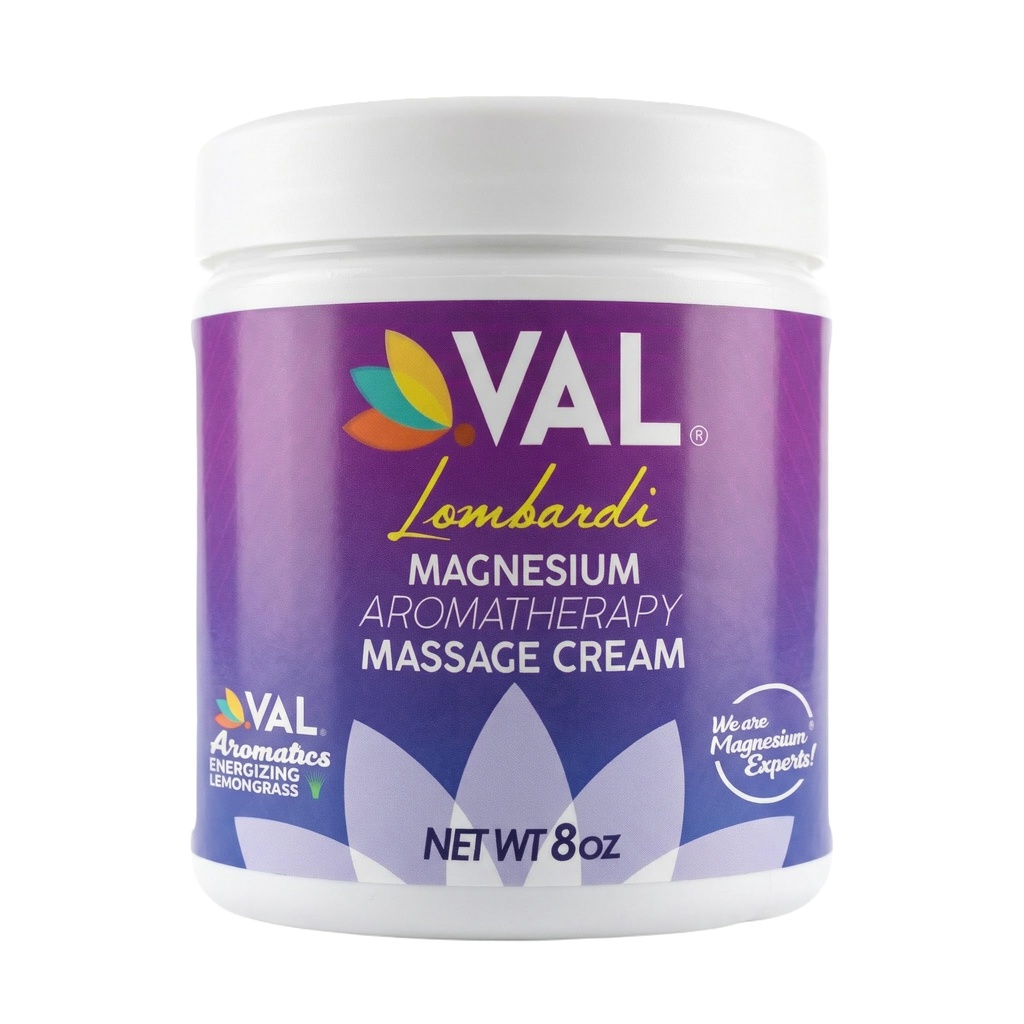 VAL Aromaterapi Masaj Krem 8oz | Zechstein Magnezyum + MSM + Organik Petroller | Hızlı | Ortak & Kas Yardım | Paraben-Free | ABD'de Yap