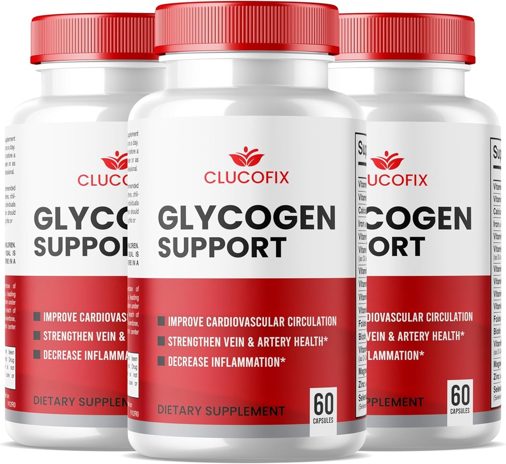 (3 Πακέτο) ClucoFix Glycogen Κάψουλες υποστήριξης - ClucoFix Glycogen Υγεία & Ευεξία Πολυβιταμίνες Συμπληρώματα Υποστήριξης Χάπια - ClucoFix Glycogen - ClucoFix Glyco Advanced Formula Reviews