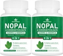 Super Nopal 1600 mg, Prickly Pear Supplement with R-Alpha Lipoic Acid, Turmeric,120 Capsules (60 hizmet)