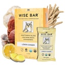 Bilge Bar Adaptogen Mushroom Beslenme Barları Reishi, Lions Mane & Ashwagandha, Organik Vegan & Gluten Free Snacks for Natural Focus, Energy & Immunity Support, Lemon Ginger Flavor, 12 Count