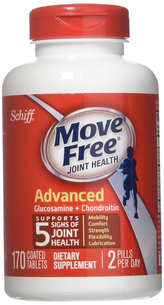 Schiff Free Joint Health Diyetary Supplement, Advanced Glucosamine Chondroitin 170 Tablet