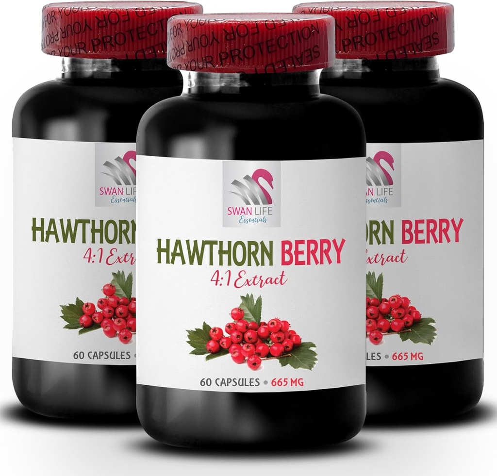 hawthorn meyvesi - HAWTHORN BERRIES EXTRACT - hawthorn meyve kapsülleri, hawthorn ekstra ek, kadınlar için antioksidan takviyesi, deri 3 Şişe 180 Capsules için antioksidan takviyesi