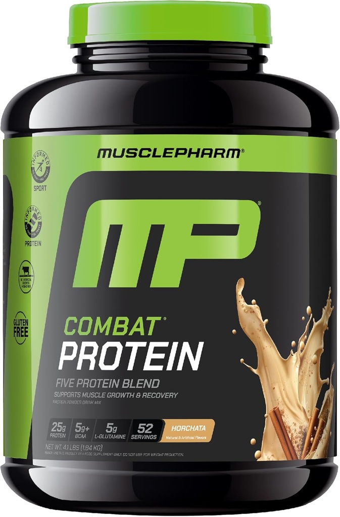 Kas Pharm Protein Tozu ile Mücadele Ediyor, Horchata Flavor, Yakıtlar Ürün Çalışmaları için Kaslar, 5 Protein Kaynağı Whey Protein Isolate & Egg Albümin, Gluten Free, 4 lb, 52 Hizmetler