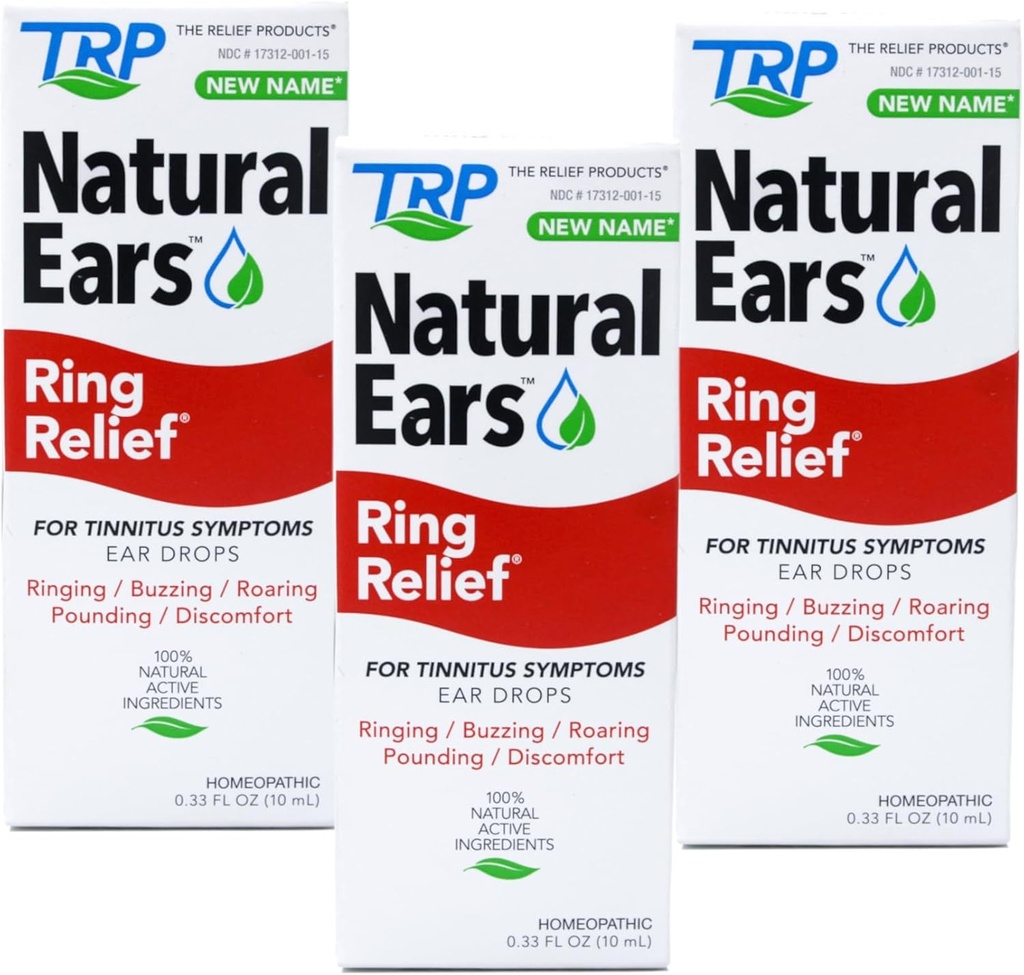 Ring Relief Homeopathic Ear Drops - 0.33 OZ, 3 Paket